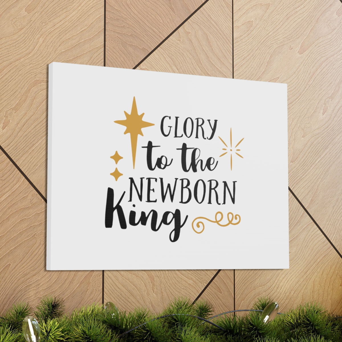 Scripture Walls The Newborn King Luke 2:14 Star Christian Wall Art Bible Verse Print Ready to Hang Unframed-Express Your Love Gifts