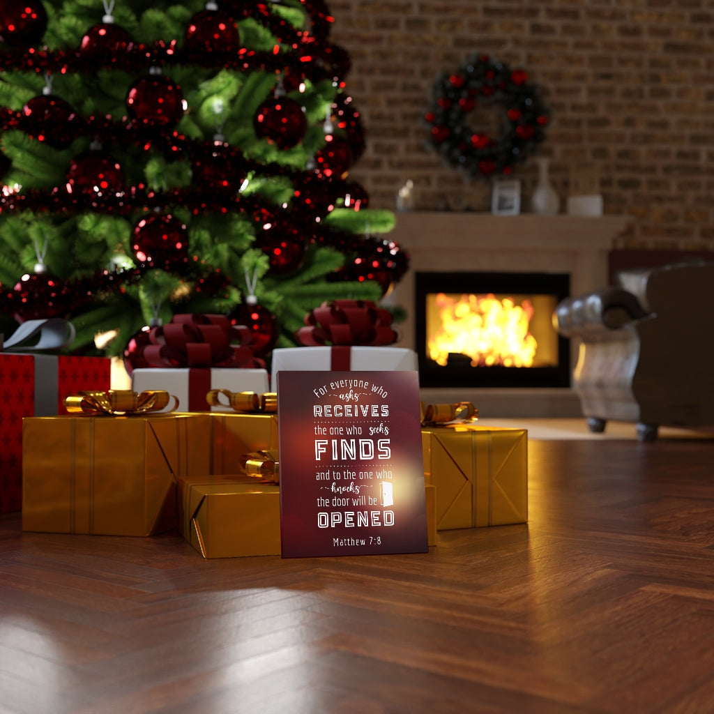 Scripture Walls The One Who Seeks Matthew 7:8 Bible Verse Canvas Christian Wall Art Ready to Hang Unframed-Express Your Love Gifts