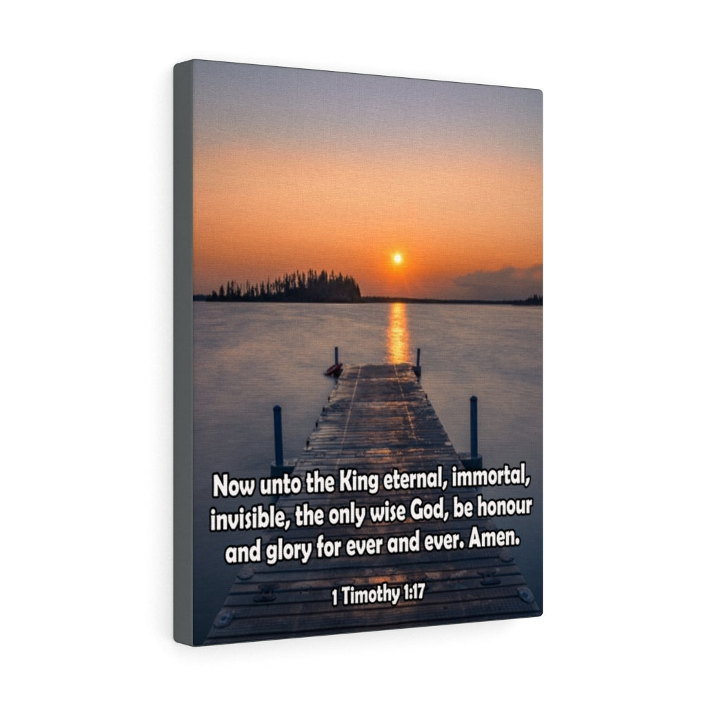 Scripture Walls The Only Wise God 1 Timothy 1:17 Bible Verse Canvas Christian Wall Art Ready to Hang Unframed-Express Your Love Gifts