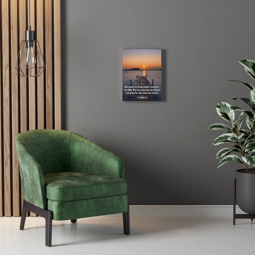 Scripture Walls The Only Wise God 1 Timothy 1:17 Bible Verse Canvas Christian Wall Art Ready to Hang Unframed-Express Your Love Gifts