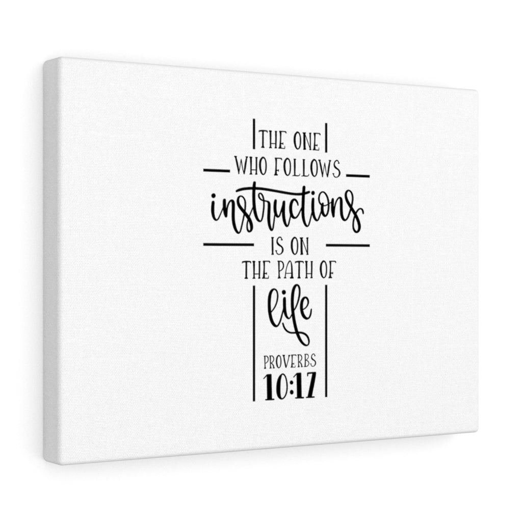 Scripture Walls The Path Of Life Proverbs 10:17 Bible Verse Canvas Christian Wall Art Ready to Hang Unframed-Express Your Love Gifts