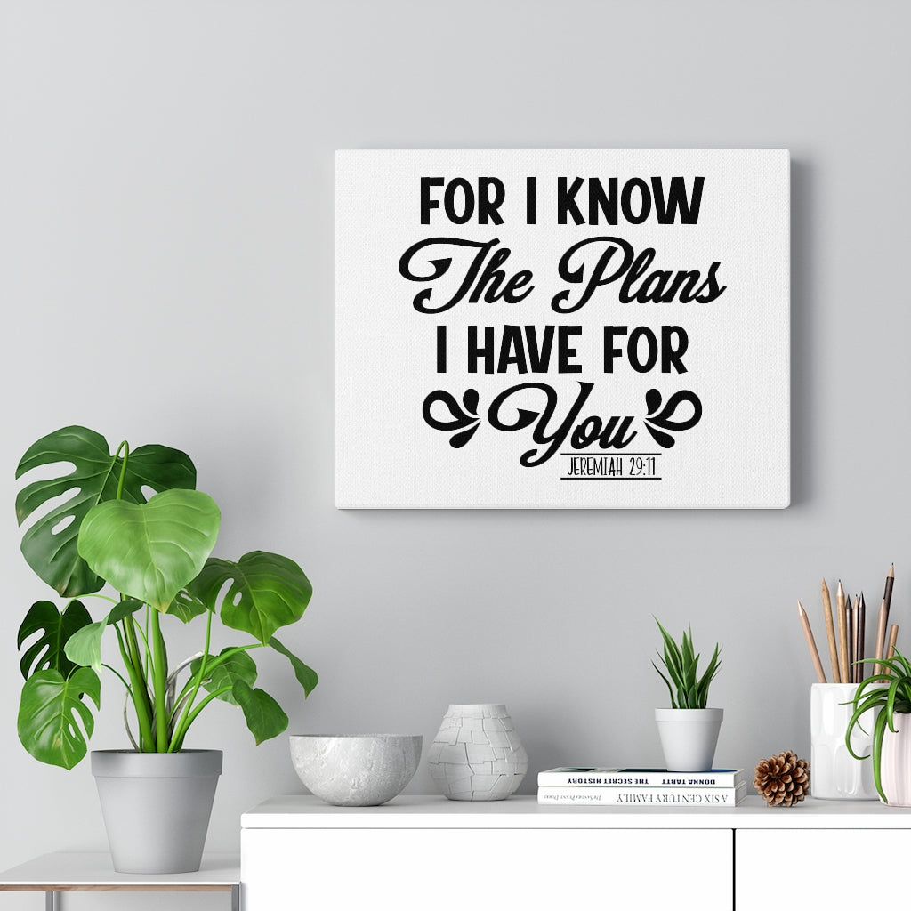 Scripture Walls The Plans I Have For You Jeremiah 29:11 Bible Verse Canvas Christian Wall Art Ready to Hang Unframed-Express Your Love Gifts