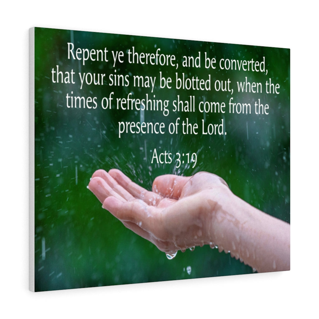 Scripture Walls The Presence of The Lord Acts 3:19 Bible Verse Canvas Christian Wall Art Ready to Hang Unframed-Express Your Love Gifts