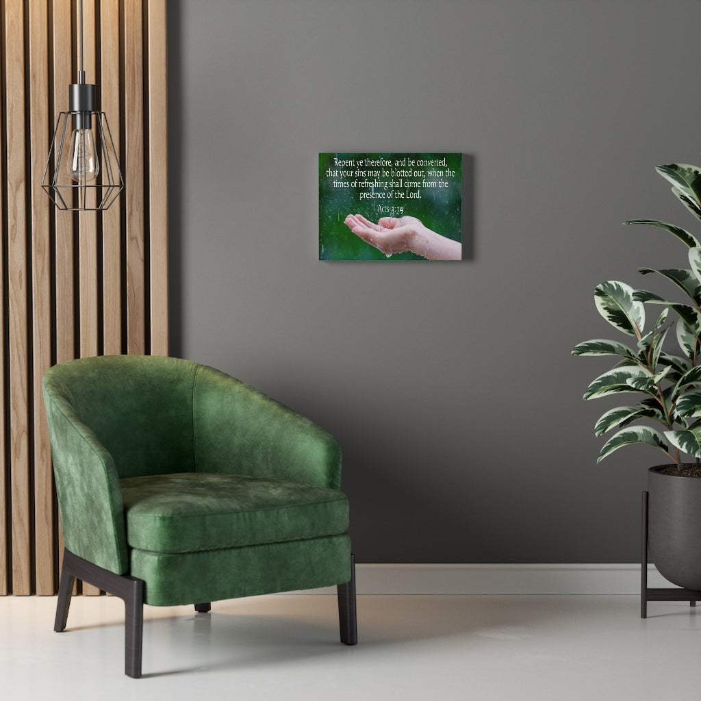 Scripture Walls The Presence of The Lord Acts 3:19 Bible Verse Canvas Christian Wall Art Ready to Hang Unframed-Express Your Love Gifts