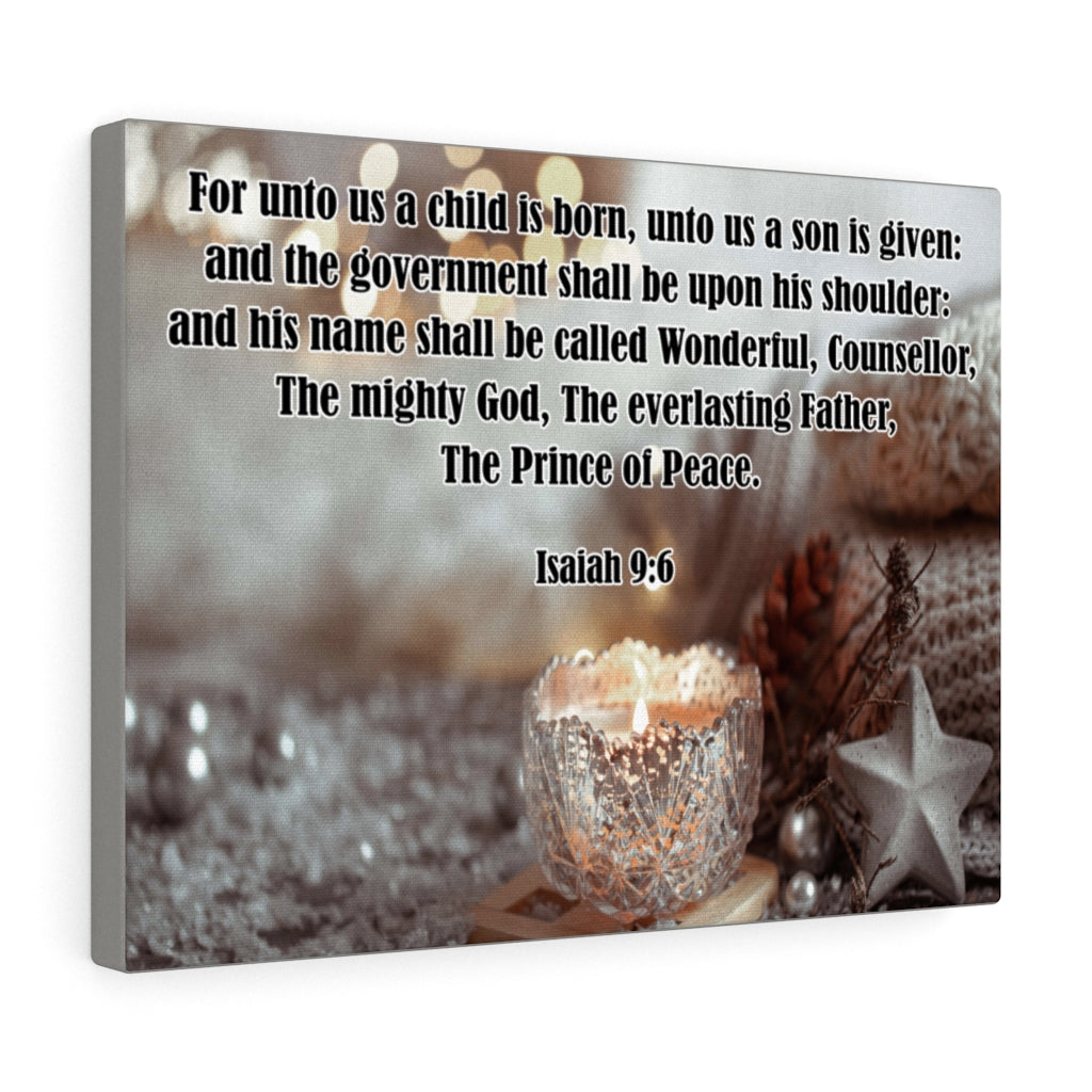 Scripture Walls The Prince of Peace Isaiah 9:6 Bible Verse Canvas Christian Wall Art Ready to Hang Unframed-Express Your Love Gifts
