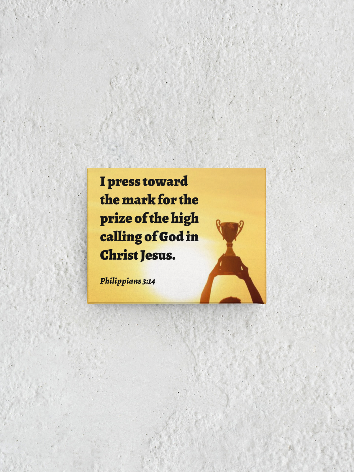 Scripture Walls The Prize Philippians 3:14 Bible Verse Canvas Christian Wall Art Ready to Hang Unframed-Express Your Love Gifts