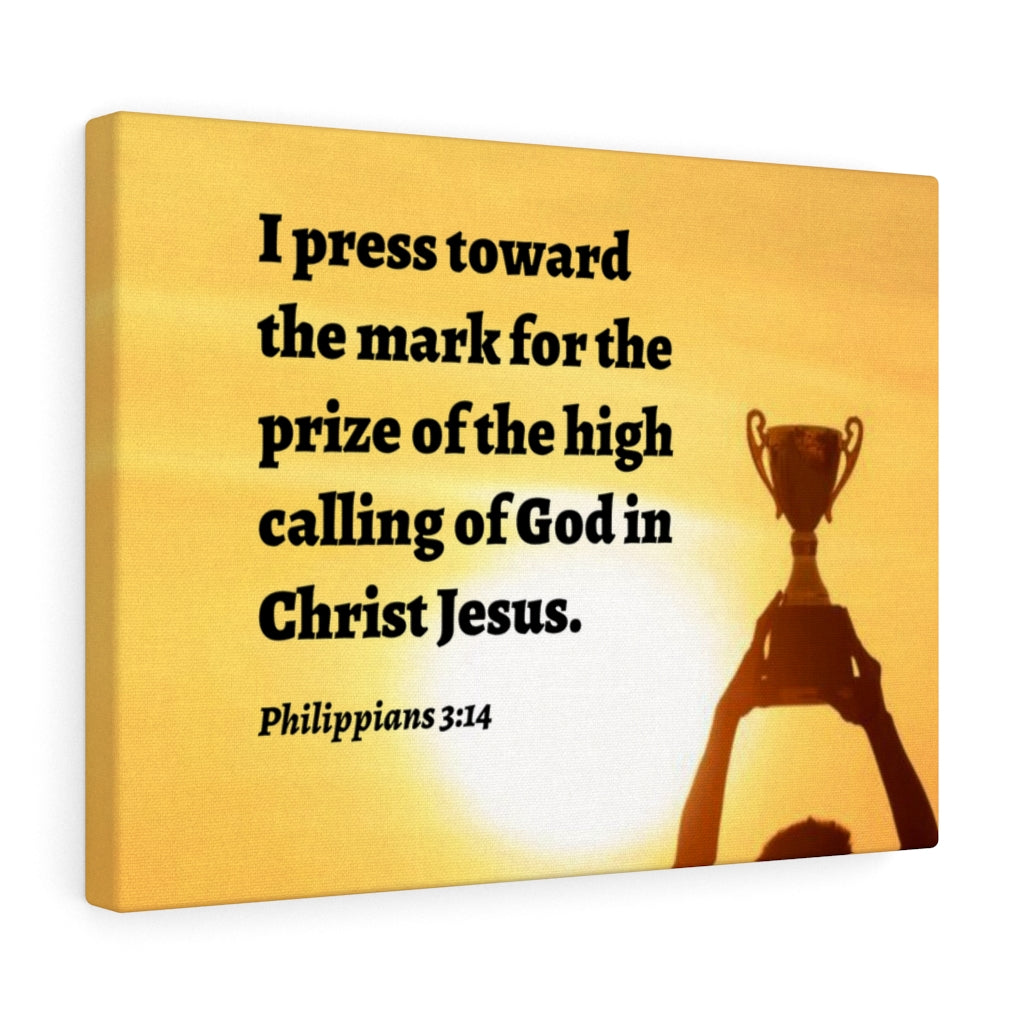 Scripture Walls The Prize Philippians 3:14 Bible Verse Canvas Christian Wall Art Ready to Hang Unframed-Express Your Love Gifts