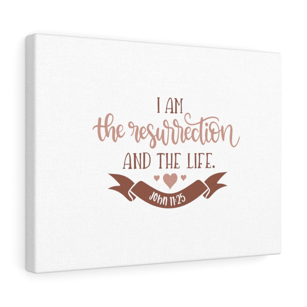 Scripture Walls The Resurrection And The Life John 11:25 Bible Verse Canvas Christian Wall Art Ready to Hang Unframed-Express Your Love Gifts