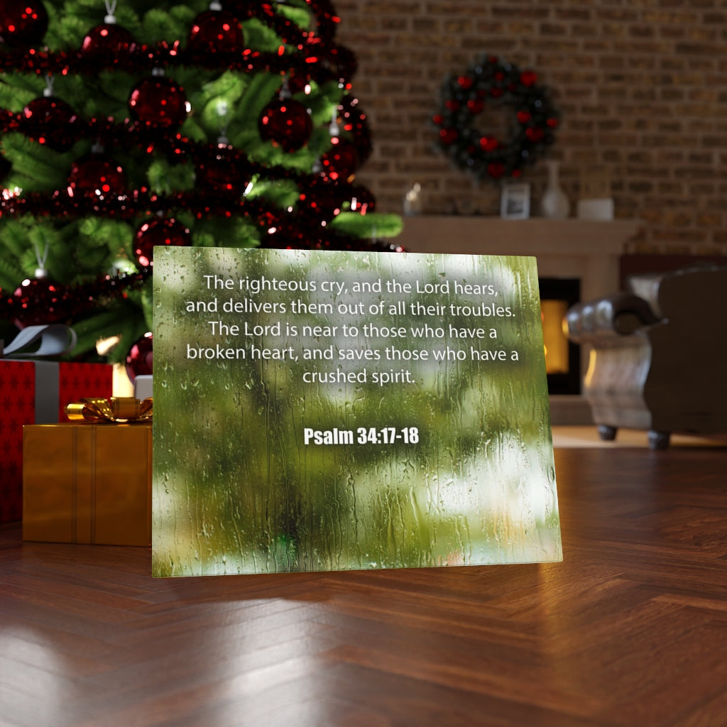 Scripture Walls The Righteous Cry Psalm 34:17-18 Bible Verse Canvas Christian Wall Art Ready to Hang Unframed-Express Your Love Gifts