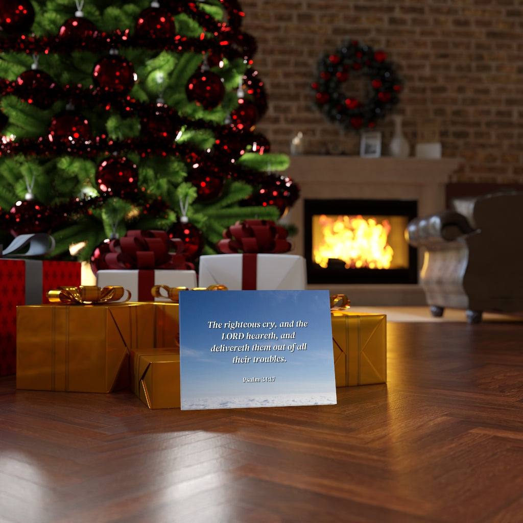 Scripture Walls The Righteous Cry Psalm 34:17 Bible Verse Canvas Christian Wall Art Ready to Hang Unframed-Express Your Love Gifts