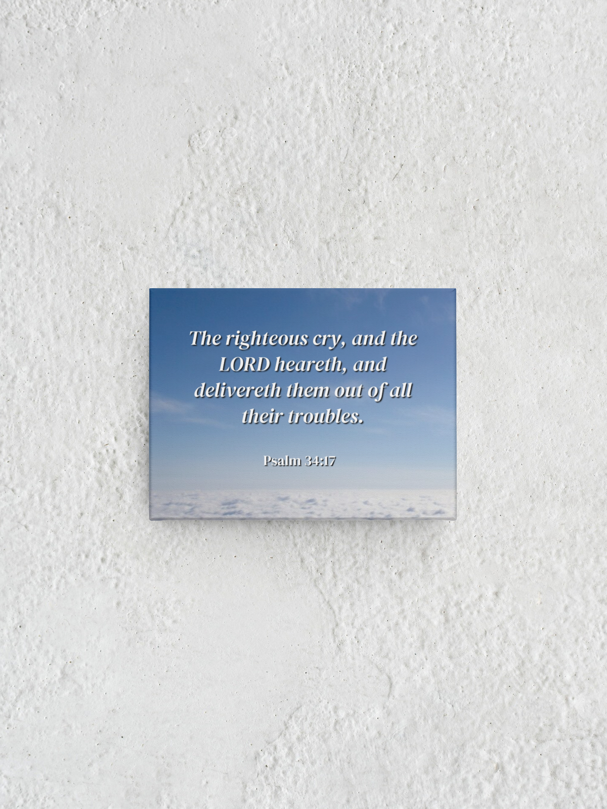 Scripture Walls The Righteous Cry Psalm 34:17 Bible Verse Canvas Christian Wall Art Ready to Hang Unframed-Express Your Love Gifts