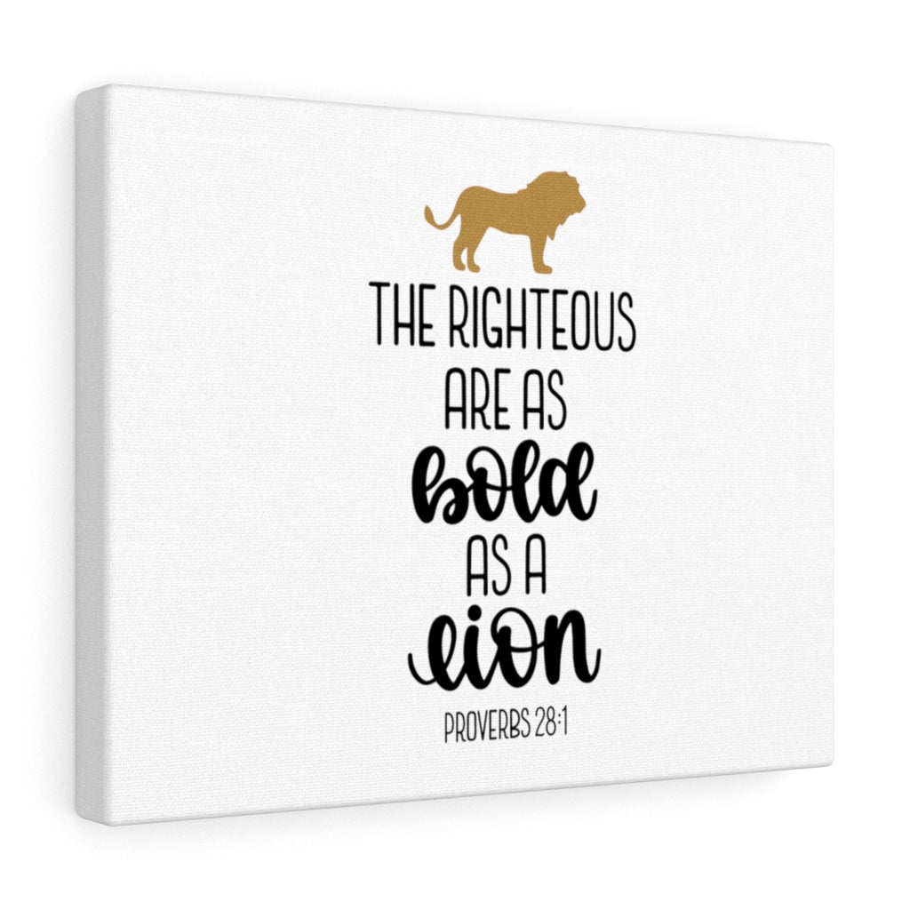 Scripture Walls The Righteous Proverbs 28:1 Bible Verse Canvas Christian Wall Art Ready to Hang Unframed-Express Your Love Gifts