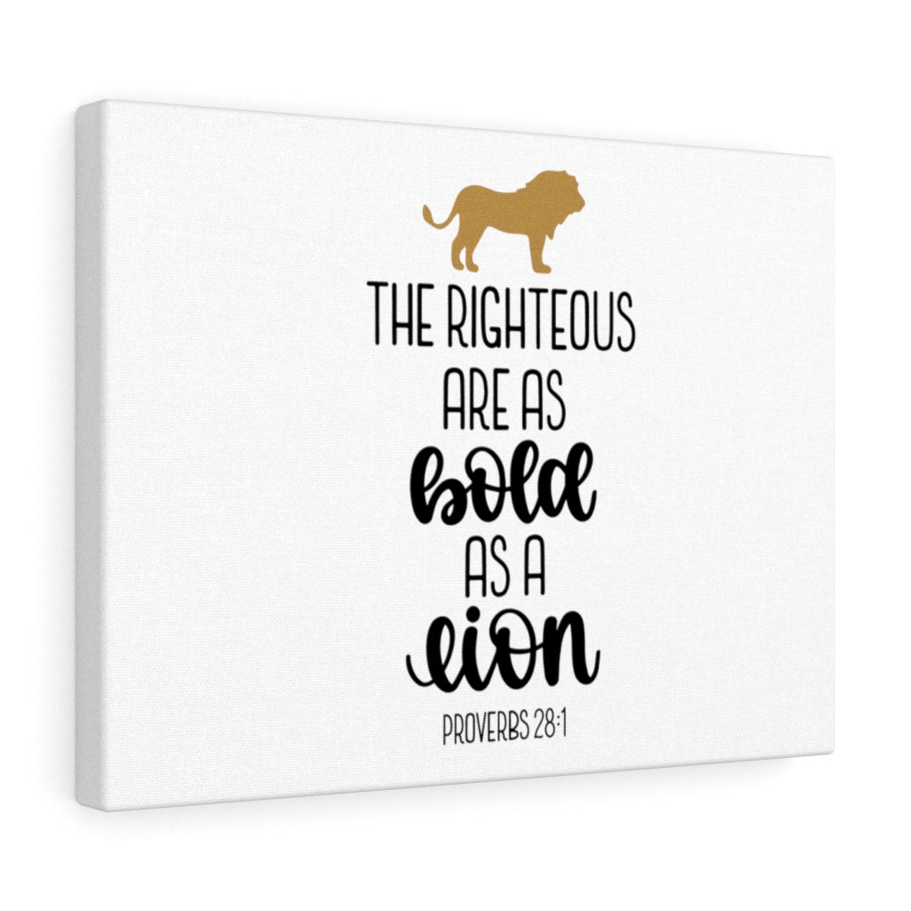 Scripture Walls The Righteous Proverbs 28:1 Bible Verse Canvas Christian Wall Art Ready to Hang Unframed-Express Your Love Gifts