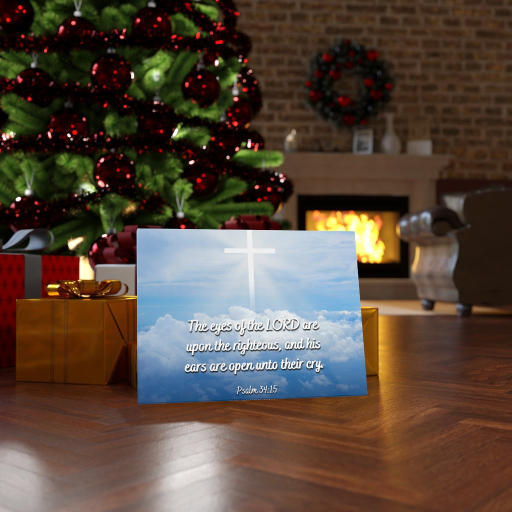 Scripture Walls The Righteous Psalm 34:15 Bible Verse Canvas Christian Wall Art Ready to Hang Unframed-Express Your Love Gifts