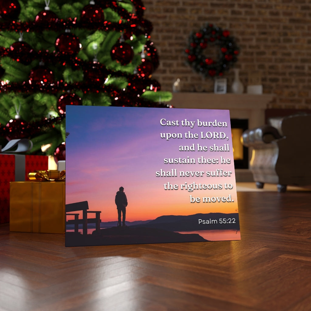 Scripture Walls The Righteous Psalm 55:22 Bible Verse Canvas Christian Wall Art Ready to Hang Unframed-Express Your Love Gifts
