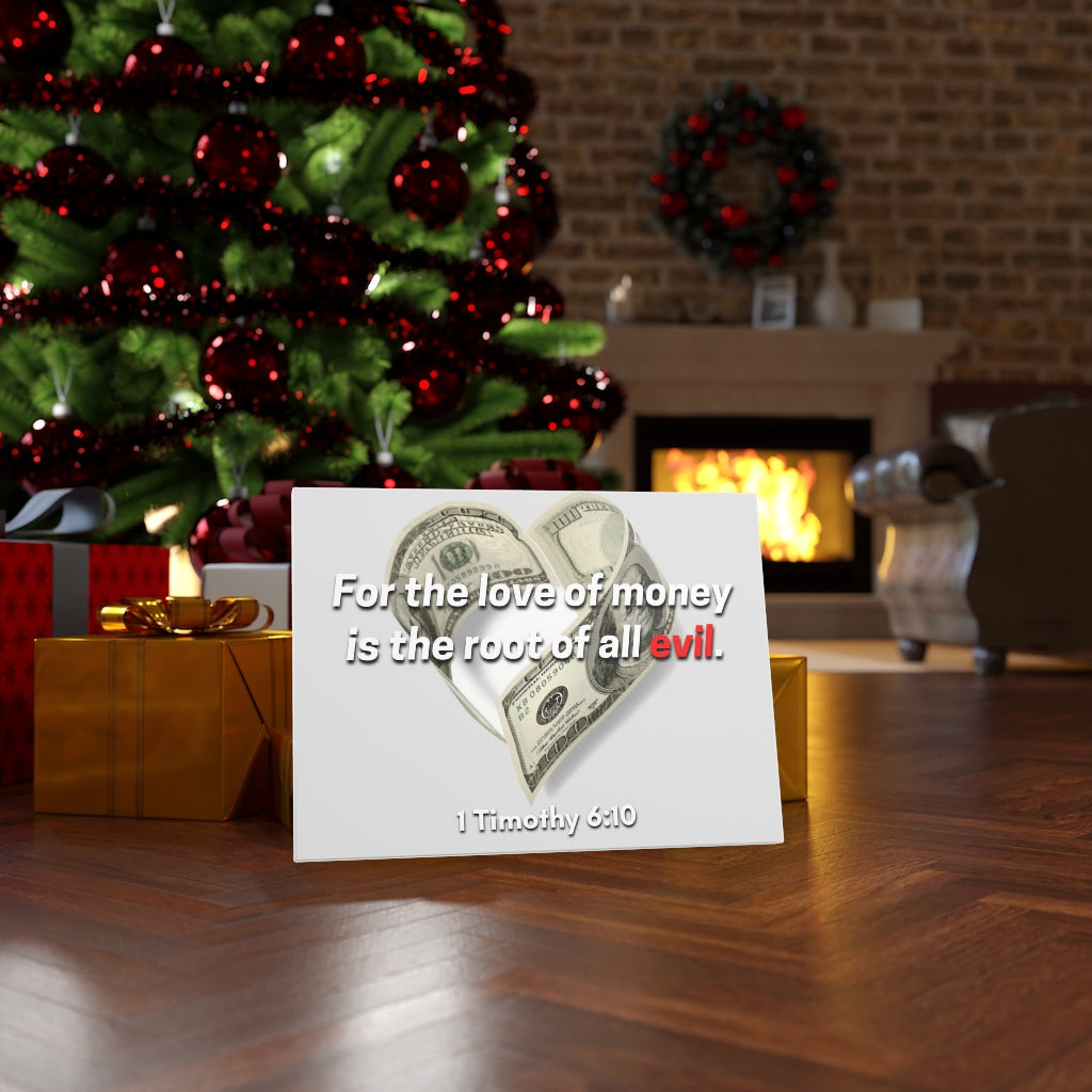 Scripture Walls The Root Of All Evil 1 Timothy 6:10 Bible Verse Canvas Christian Wall Art Ready to Hang Unframed-Express Your Love Gifts