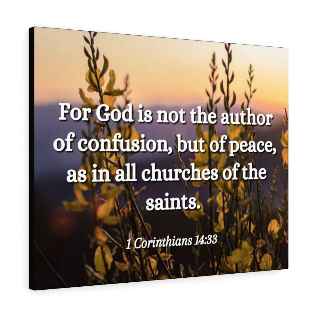 Scripture Walls The Saints 1 Corinthians 14:33 Bible Verse Canvas Christian Wall Art Ready to Hang Unframed-Express Your Love Gifts