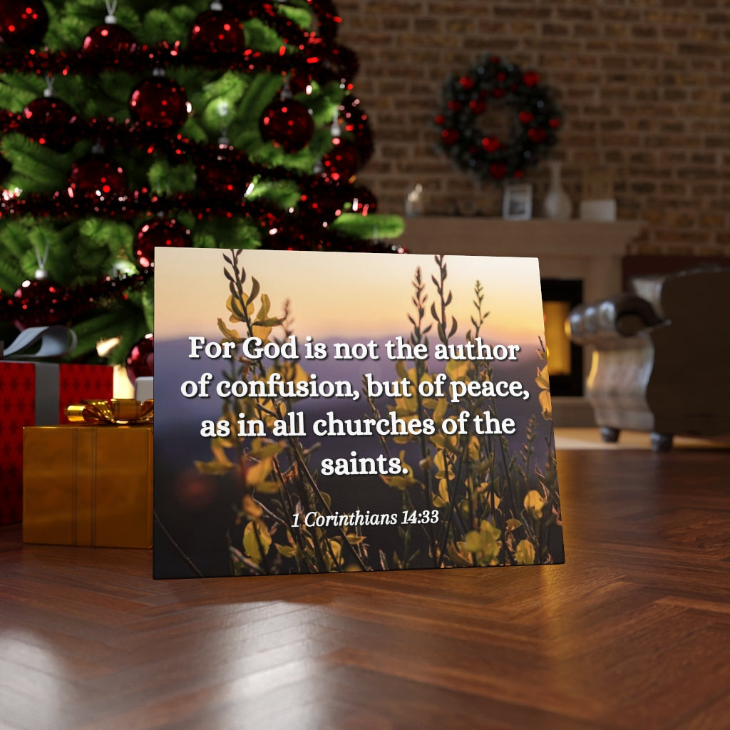 Scripture Walls The Saints 1 Corinthians 14:33 Bible Verse Canvas Christian Wall Art Ready to Hang Unframed-Express Your Love Gifts