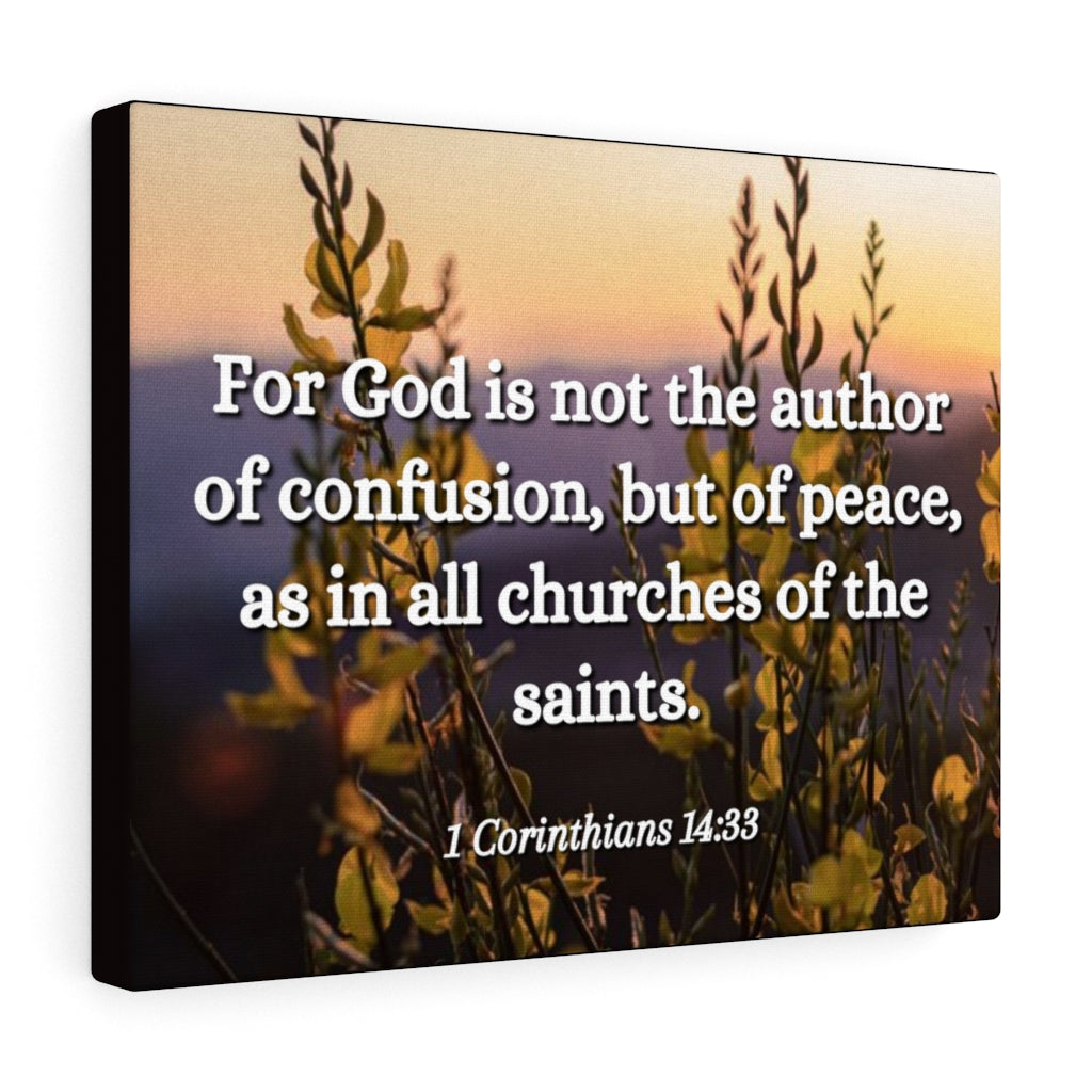 Scripture Walls The Saints 1 Corinthians 14:33 Bible Verse Canvas Christian Wall Art Ready to Hang Unframed-Express Your Love Gifts
