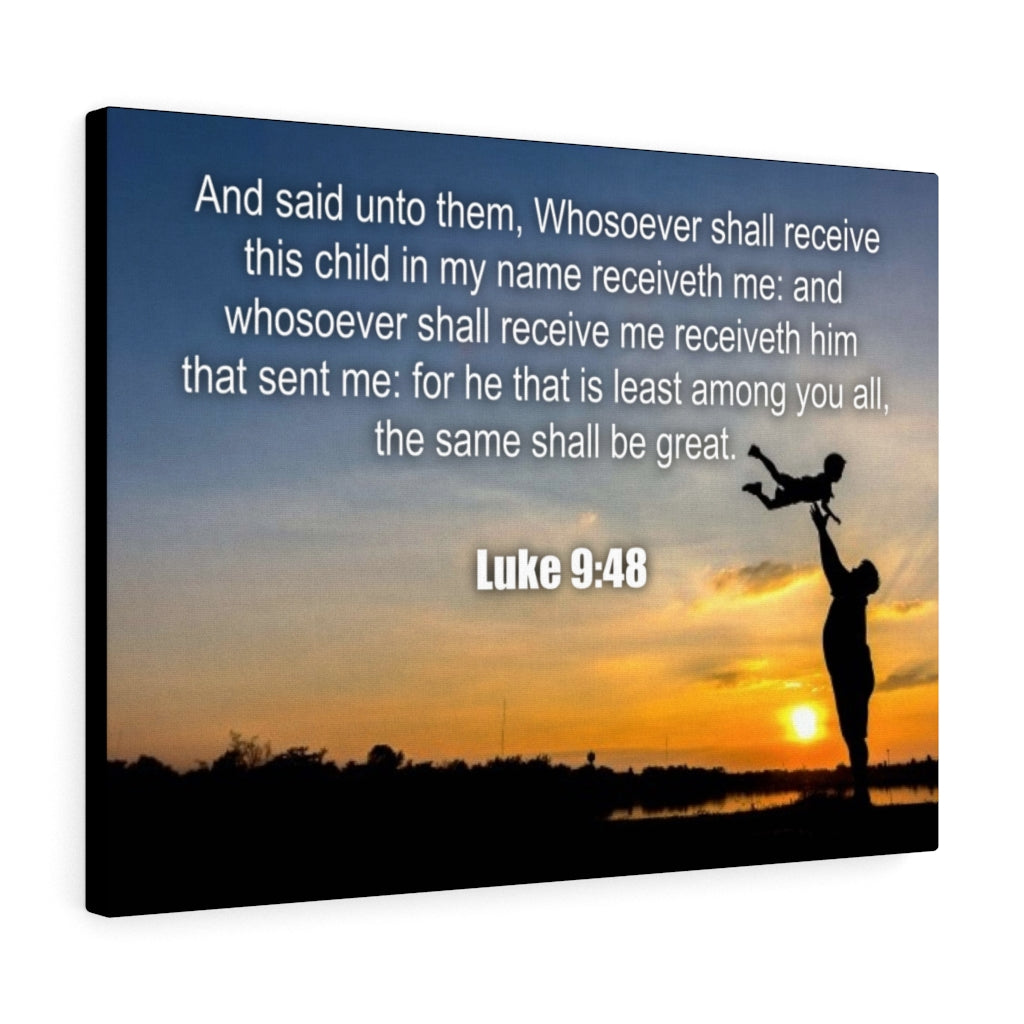 Scripture Walls The Same Shall Be Great Luke 9:48 Bible Verse Canvas Christian Wall Art Ready to Hang Unframed-Express Your Love Gifts