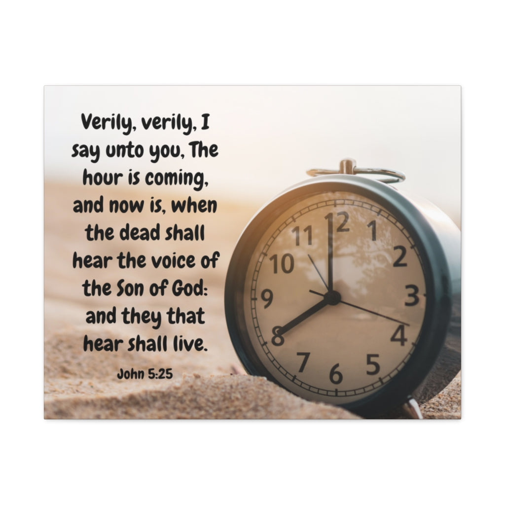 Scripture Walls The Son Of God John 5:25 Bible Verse Canvas Christian Wall Art Ready to Hang Unframed-Express Your Love Gifts