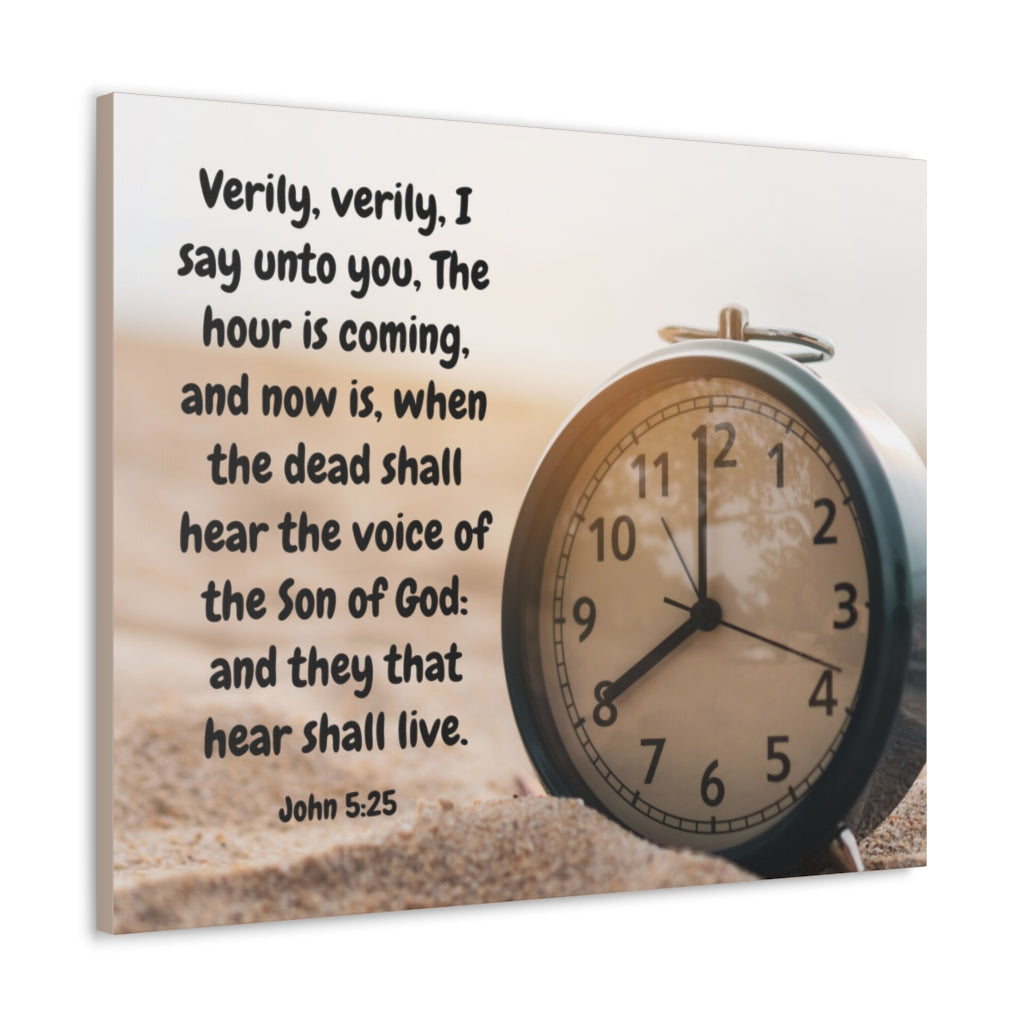 Scripture Walls The Son Of God John 5:25 Bible Verse Canvas Christian Wall Art Ready to Hang Unframed-Express Your Love Gifts