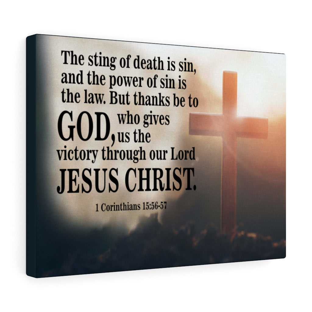 Scripture Walls The Sting of Death is Sin 1 Corinthians 15:56-57 Wall Art Christian Home Decor Unframed-Express Your Love Gifts