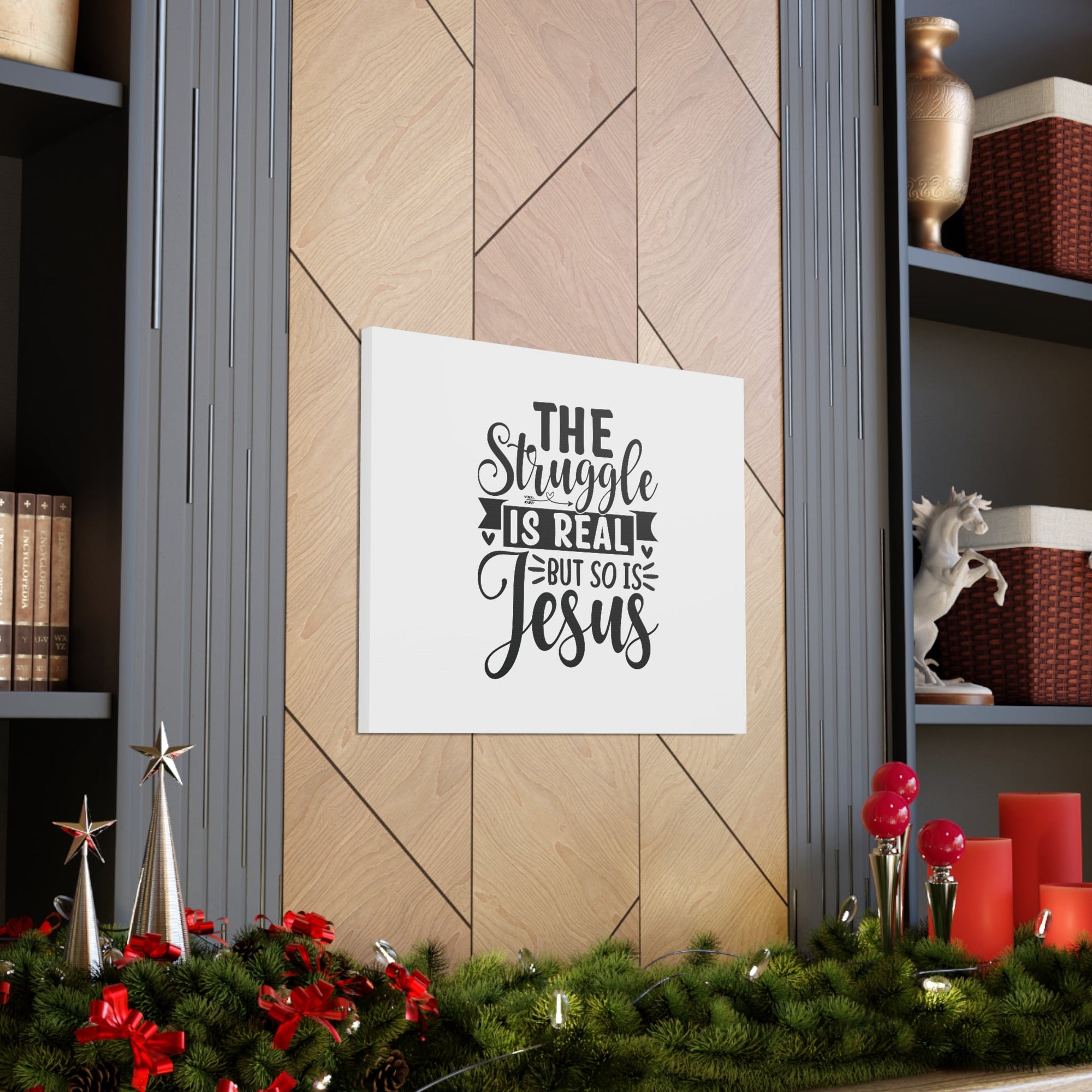 Adesivo In Vinile 'The Struggle Is Real But So Is Jesus' - Senza Bolle, Opaco, Uso Interno