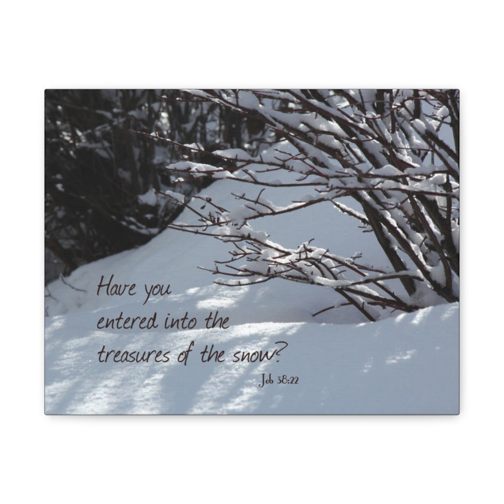 Scripture Walls The Treasures Job 38:22 Bible Verse Canvas Christian Wall Art Ready to Hang Unframed-Express Your Love Gifts