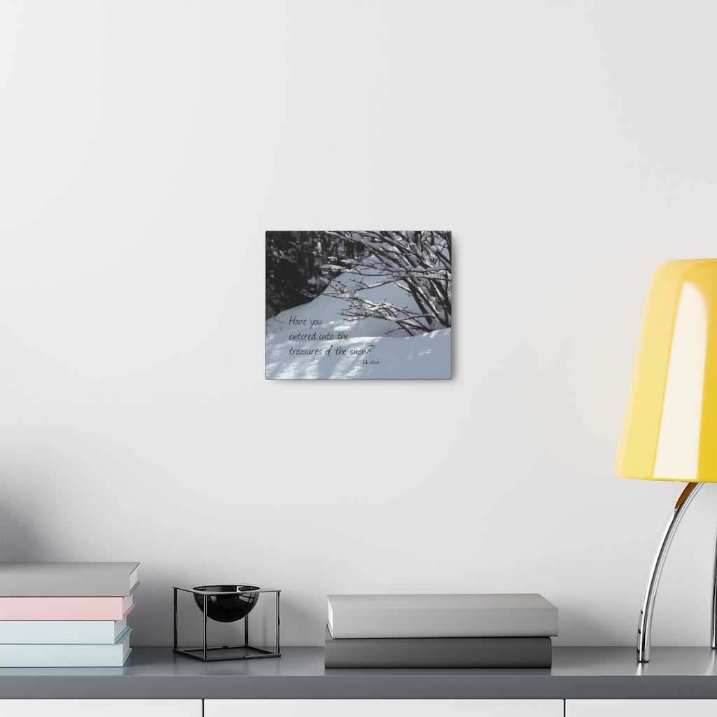 Scripture Walls The Treasures Job 38:22 Bible Verse Canvas Christian Wall Art Ready to Hang Unframed-Express Your Love Gifts