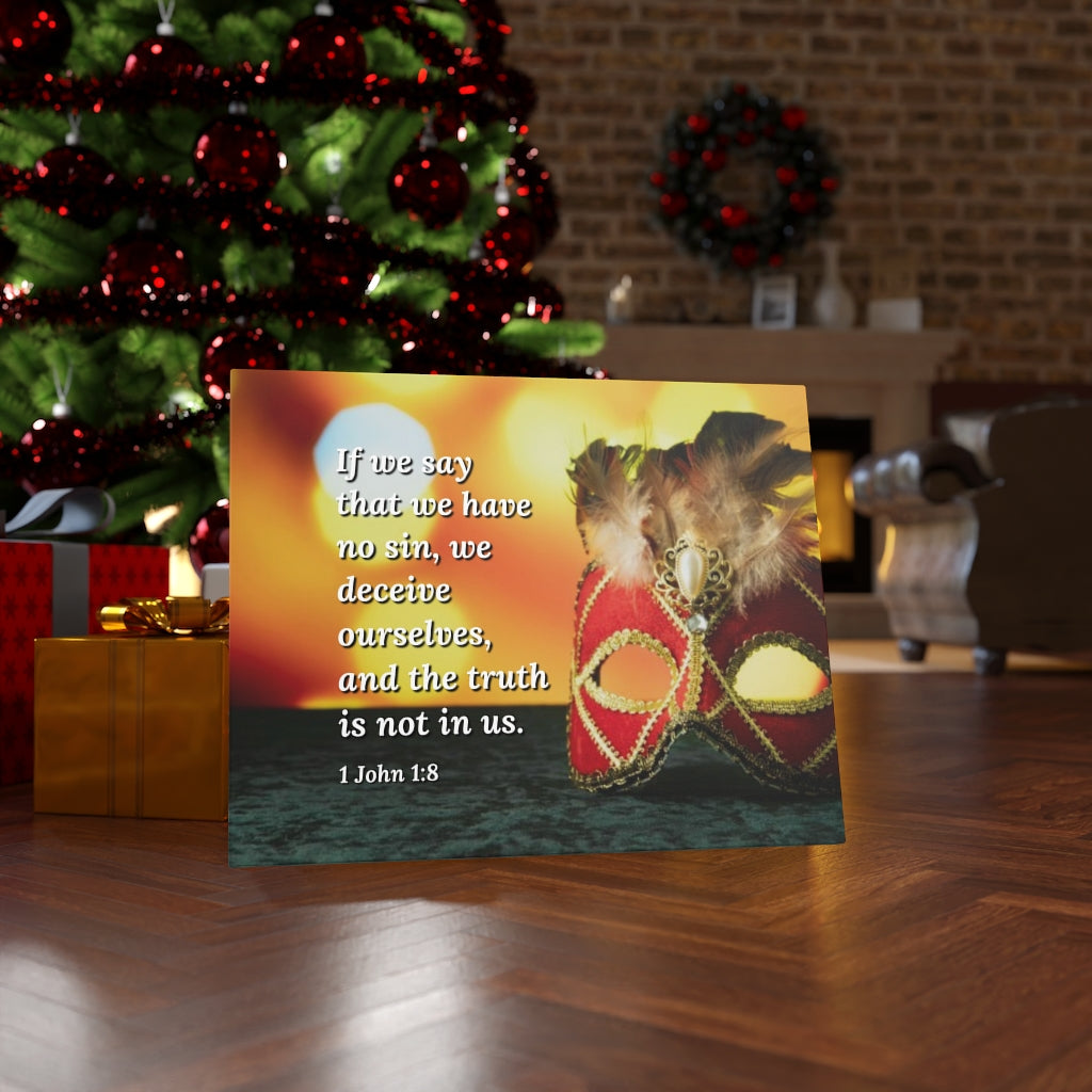 Scripture Walls The Truth 1 John 1:8 Bible Verse Canvas Christian Wall Art Ready to Hang Unframed-Express Your Love Gifts