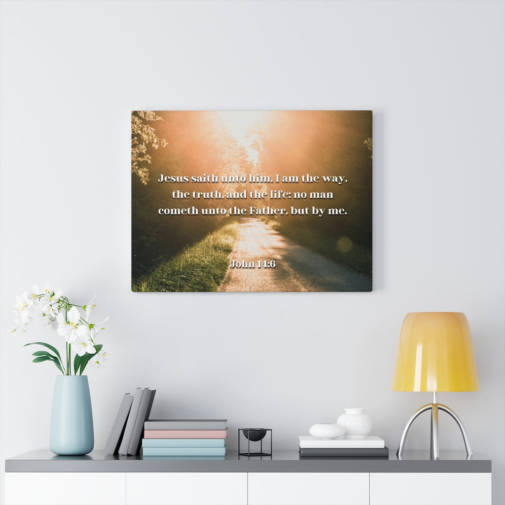 Scripture Walls The Truth And The Life John 14:6 Bible Verse Canvas Christian Wall Art Ready to Hang Unframed-Express Your Love Gifts