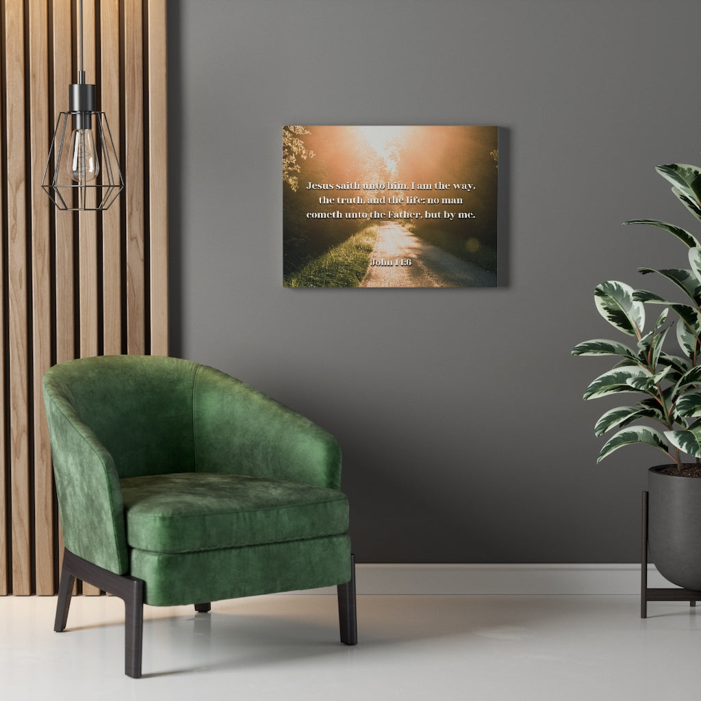 Scripture Walls The Truth And The Life John 14:6 Bible Verse Canvas Christian Wall Art Ready to Hang Unframed-Express Your Love Gifts