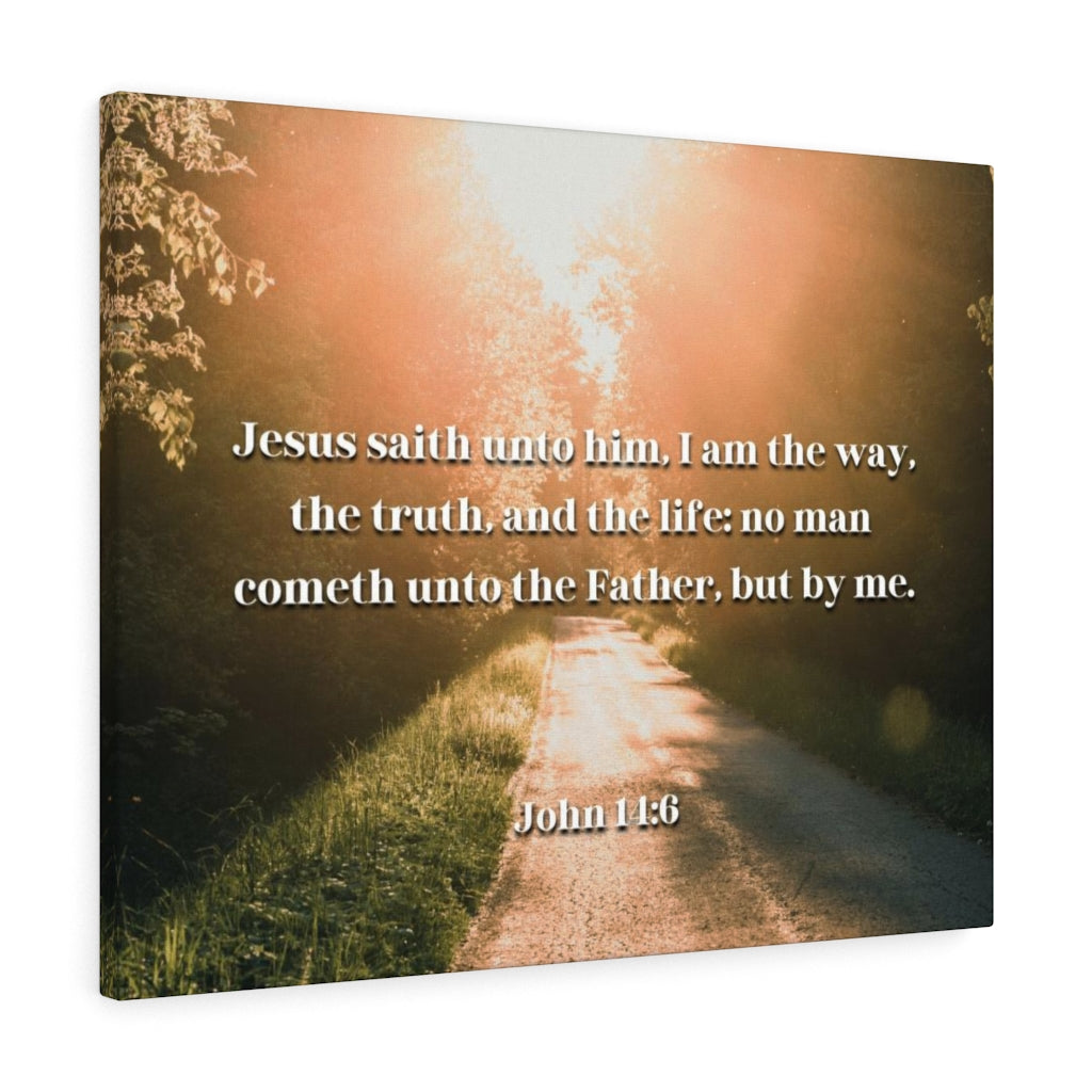 Scripture Walls The Truth And The Life John 14:6 Bible Verse Canvas Christian Wall Art Ready to Hang Unframed-Express Your Love Gifts
