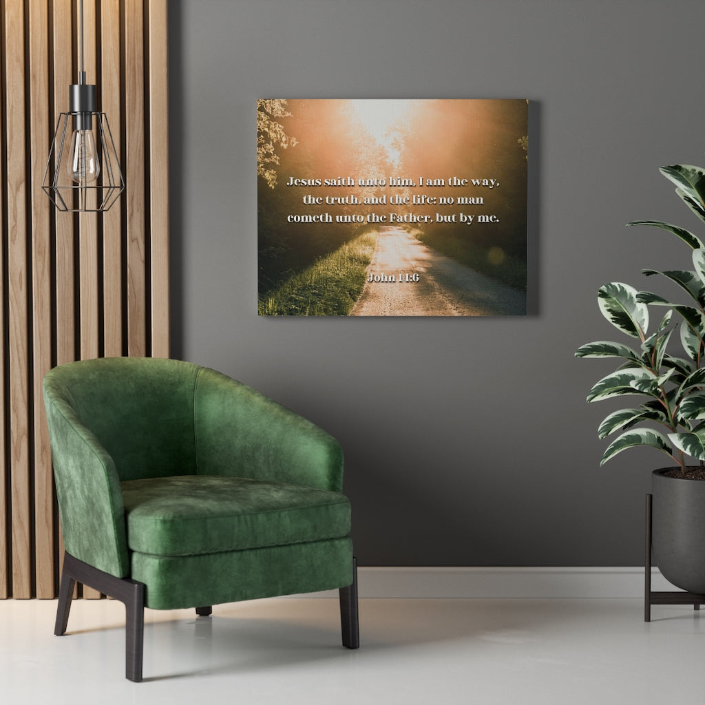 Scripture Walls The Truth And The Life John 14:6 Bible Verse Canvas Christian Wall Art Ready to Hang Unframed-Express Your Love Gifts