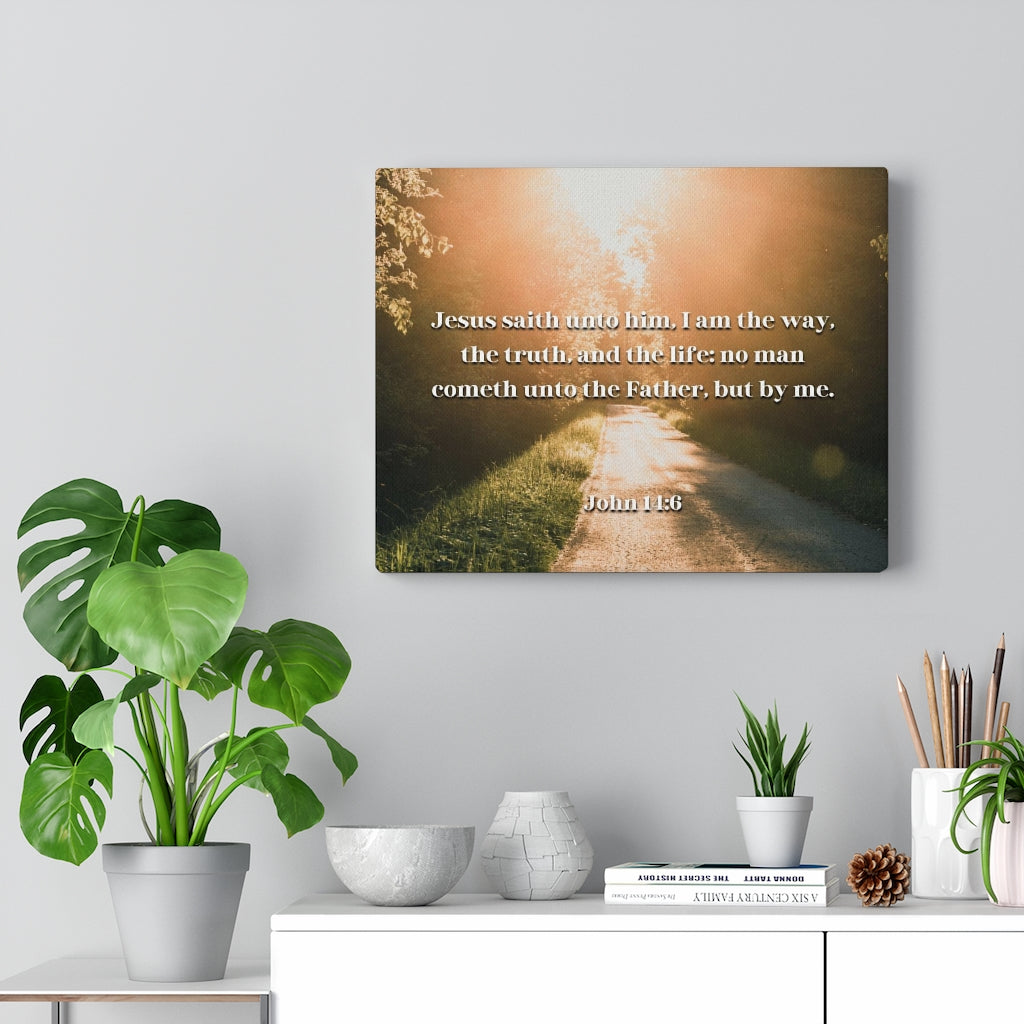 Scripture Walls The Truth And The Life John 14:6 Bible Verse Canvas Christian Wall Art Ready to Hang Unframed-Express Your Love Gifts