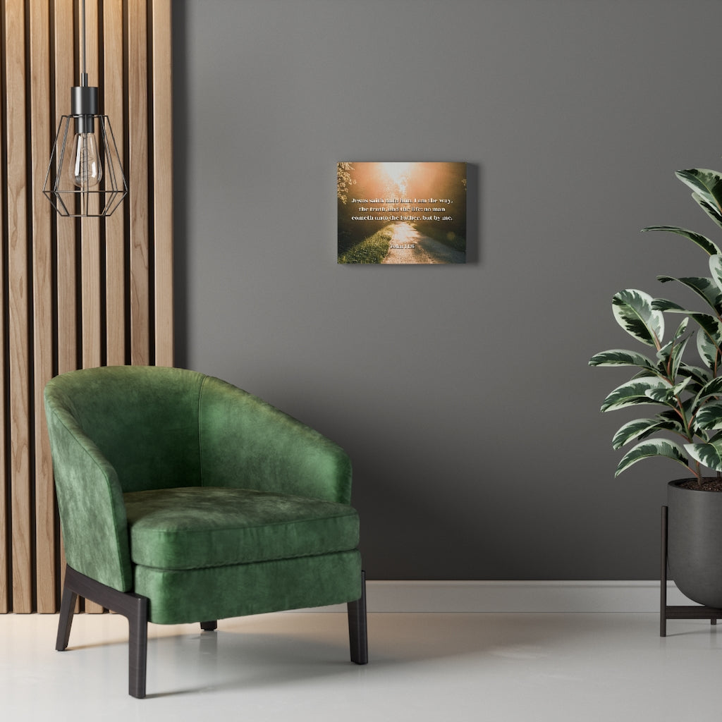 Scripture Walls The Truth And The Life John 14:6 Bible Verse Canvas Christian Wall Art Ready to Hang Unframed-Express Your Love Gifts