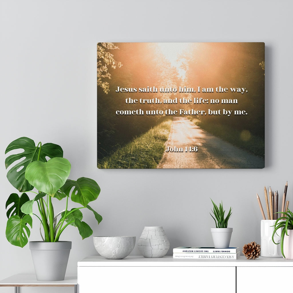 Scripture Walls The Truth And The Life John 14:6 Bible Verse Canvas Christian Wall Art Ready to Hang Unframed-Express Your Love Gifts