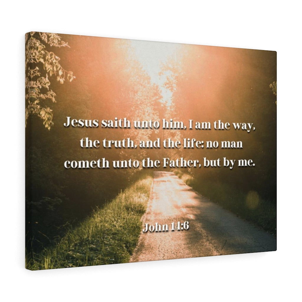 Scripture Walls The Truth And The Life John 14:6 Bible Verse Canvas Christian Wall Art Ready to Hang Unframed-Express Your Love Gifts