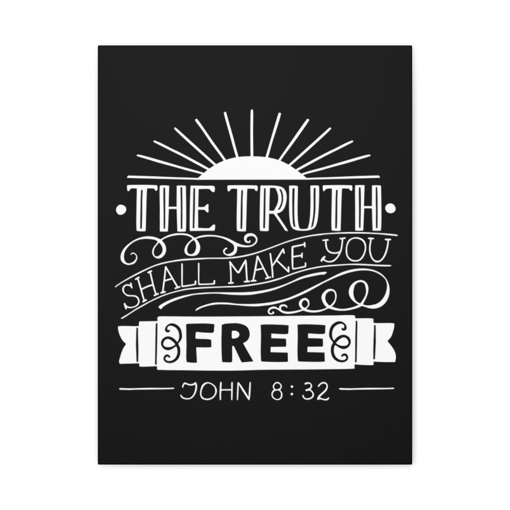 Scripture Walls The Truth Shall Make You Free John 8:32 Christian Wall Art Bible Verse Print Ready To Hang Unframed-Express Your Love Gifts