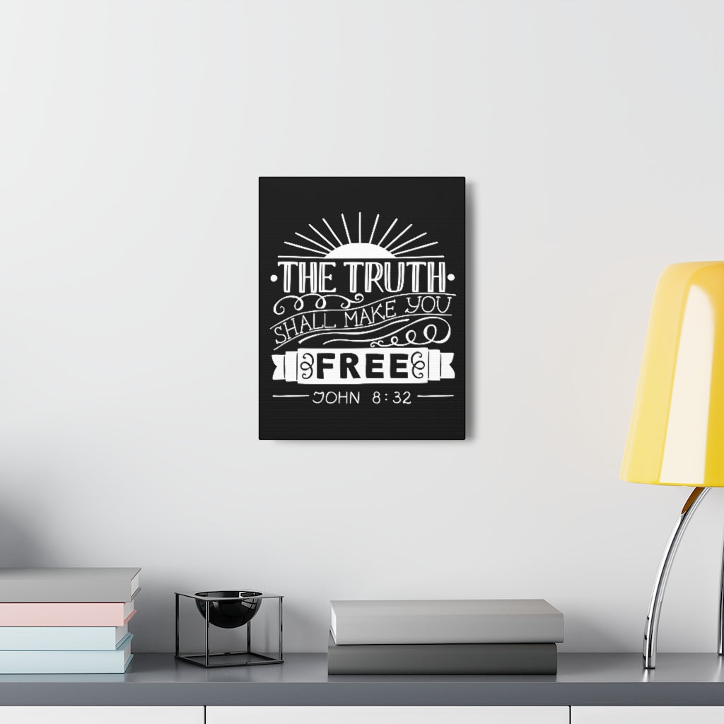 Scripture Walls The Truth Shall Make You Free John 8:32 Christian Wall Art Bible Verse Print Ready To Hang Unframed-Express Your Love Gifts