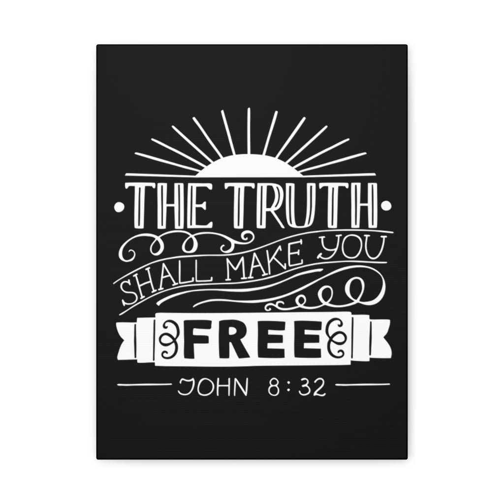 Scripture Walls The Truth Shall Make You Free John 8:32 Christian Wall Art Bible Verse Print Ready To Hang Unframed-Express Your Love Gifts