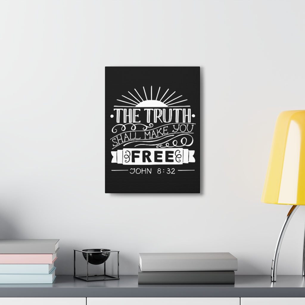 Scripture Walls The Truth Shall Make You Free John 8:32 Christian Wall Art Bible Verse Print Ready To Hang Unframed-Express Your Love Gifts