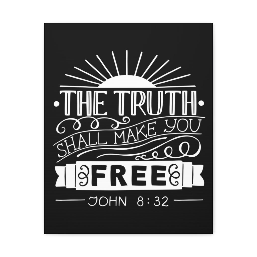 Scripture Walls The Truth Shall Make You Free John 8:32 Christian Wall Art Bible Verse Print Ready To Hang Unframed-Express Your Love Gifts
