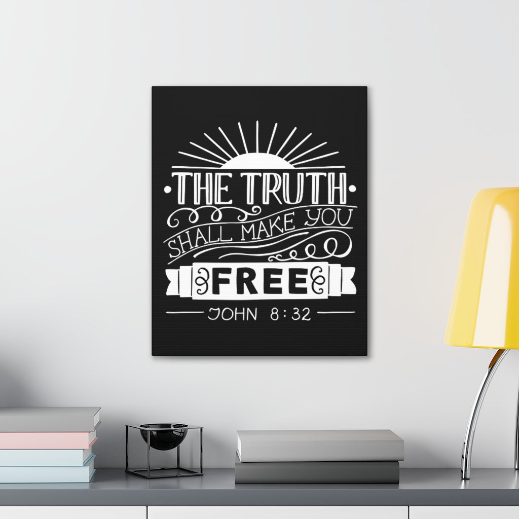 Scripture Walls The Truth Shall Make You Free John 8:32 Christian Wall Art Bible Verse Print Ready To Hang Unframed-Express Your Love Gifts