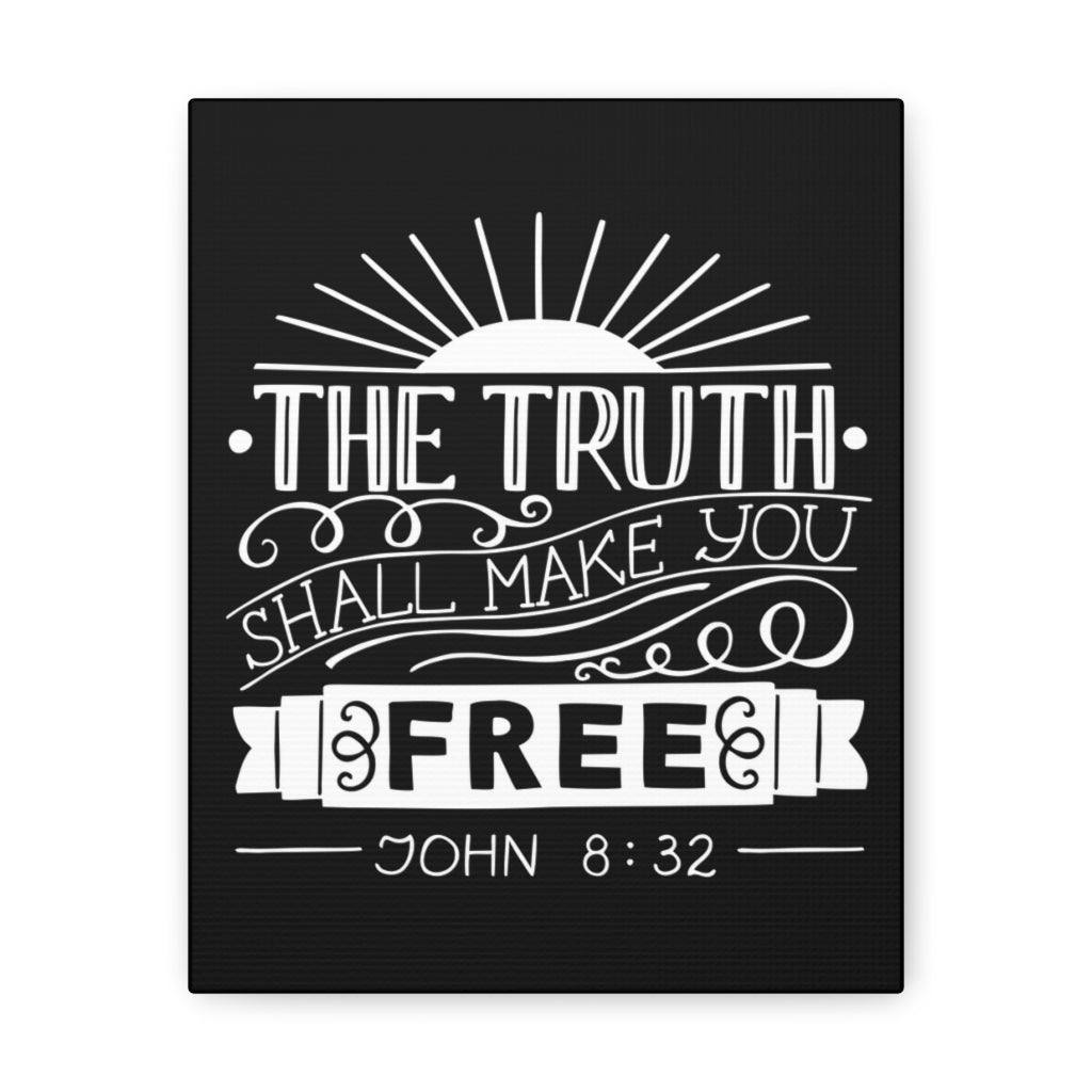 Scripture Walls The Truth Shall Make You Free John 8:32 Christian Wall Art Bible Verse Print Ready To Hang Unframed-Express Your Love Gifts