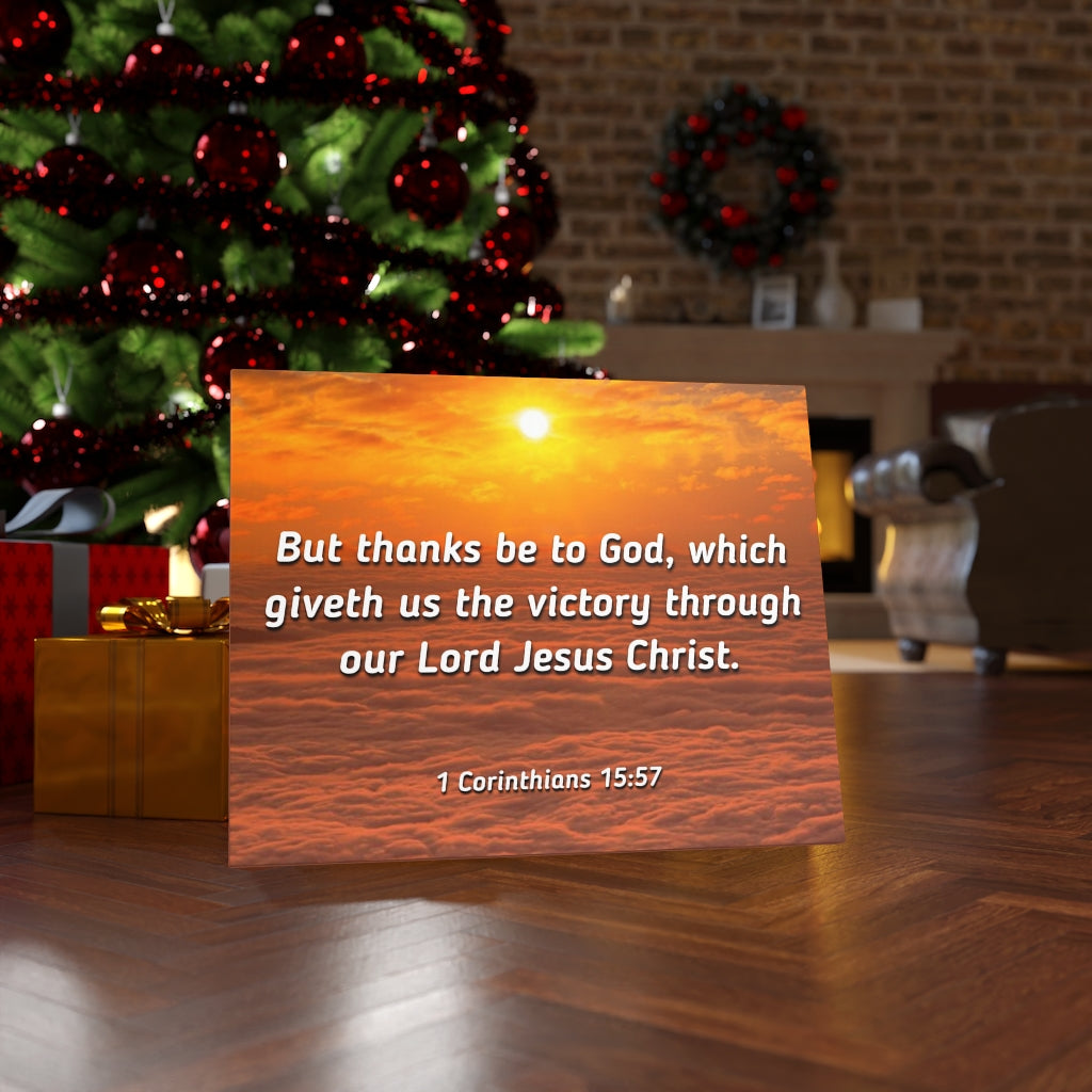 Scripture Walls The Victory 1 Corinthians 15:57 Bible Verse Canvas Christian Wall Art Ready to Hang Unframed-Express Your Love Gifts