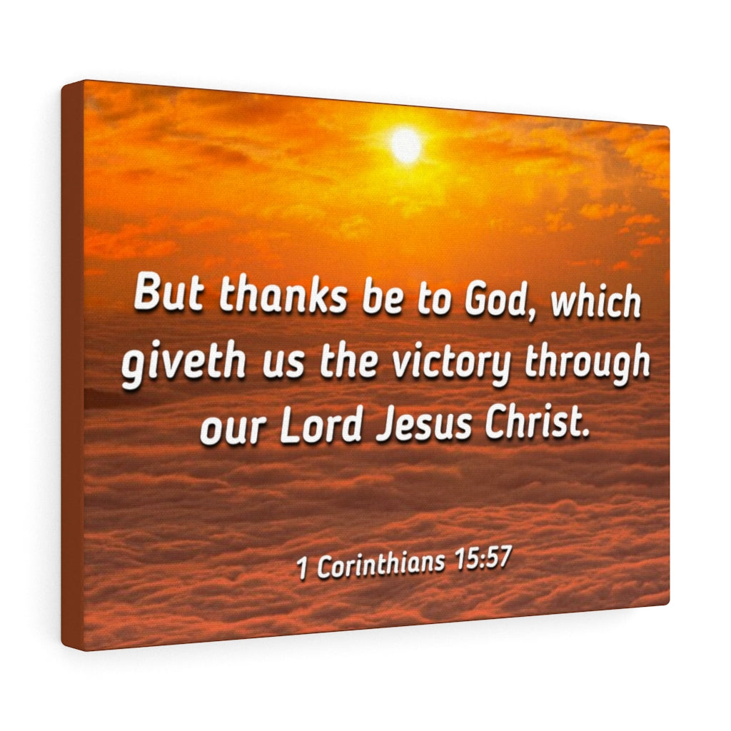 Scripture Walls The Victory 1 Corinthians 15:57 Bible Verse Canvas Christian Wall Art Ready to Hang Unframed-Express Your Love Gifts