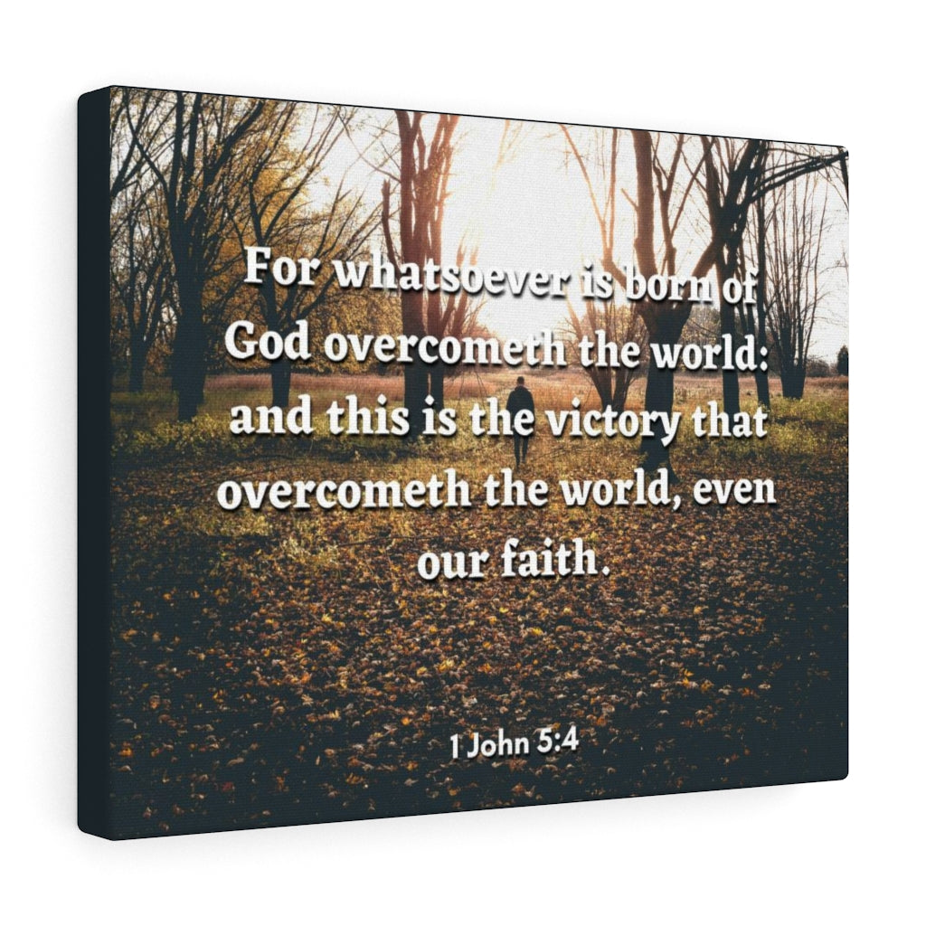 Scripture Walls The Victory 1 John 5:4 Bible Verse Canvas Christian Wall Art Ready to Hang Unframed-Express Your Love Gifts