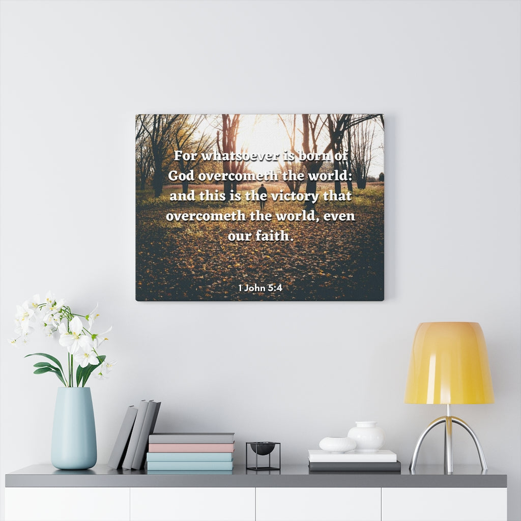 Scripture Walls The Victory 1 John 5:4 Bible Verse Canvas Christian Wall Art Ready to Hang Unframed-Express Your Love Gifts
